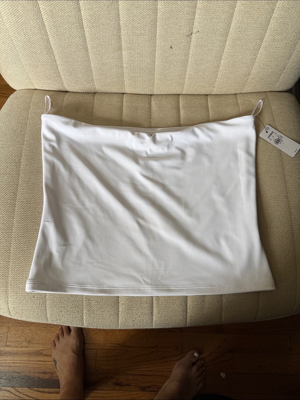 Express White Strapless Tube Top